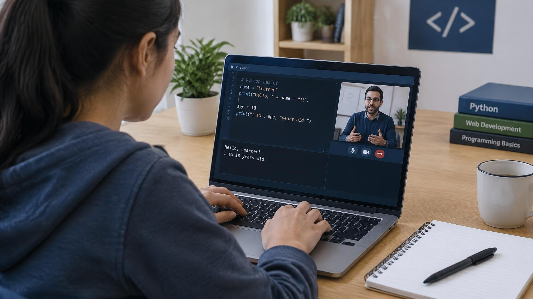 beginner coder practicing