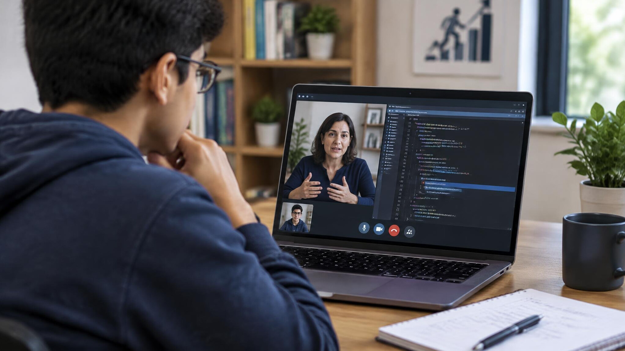 mentor helping student